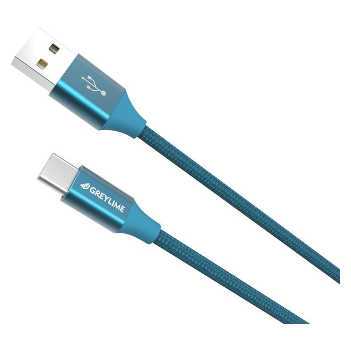 GreyLime Braided USB-A til USB-C Kabel Blå 2 m, C21AC2M01