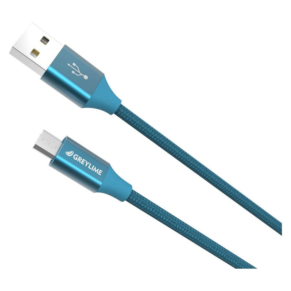 GreyLime Braided USB-A til Micro USB Kabel Blå 1 m, C21AM1M01