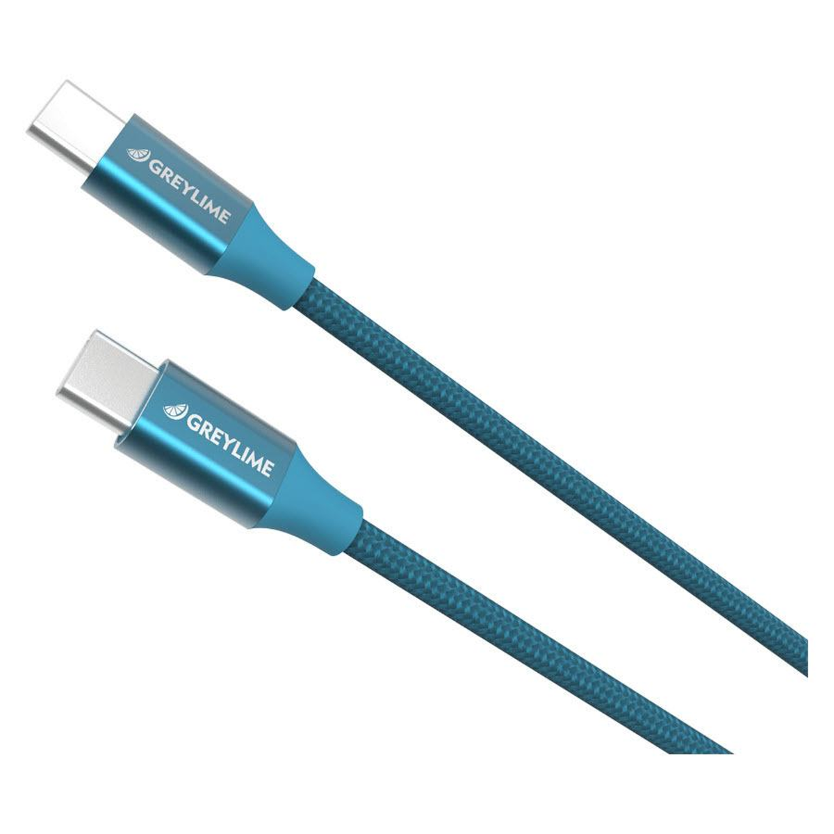 GreyLime Braided USB-C til USB-C 60W PD Kabel Blå 1 m, C21C60C1M01