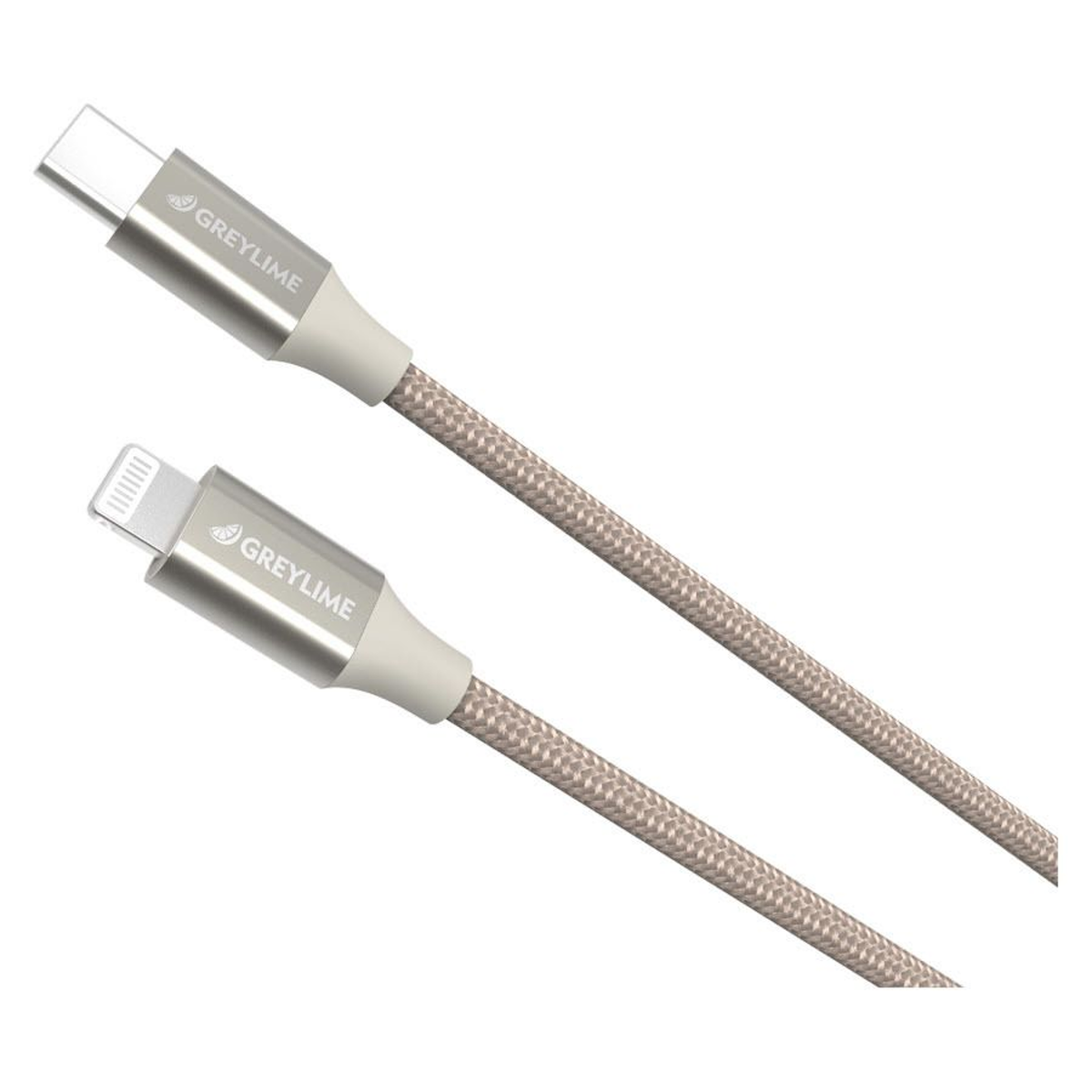 GreyLime Braided USB-C til MFi Lightning Kabel Beige 1 m, C21CL1M02