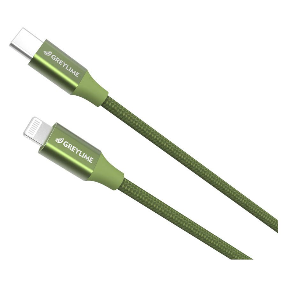GreyLime Braided USB-C til MFi Lightning Kabel Grøn 2 m, C21CL2M03