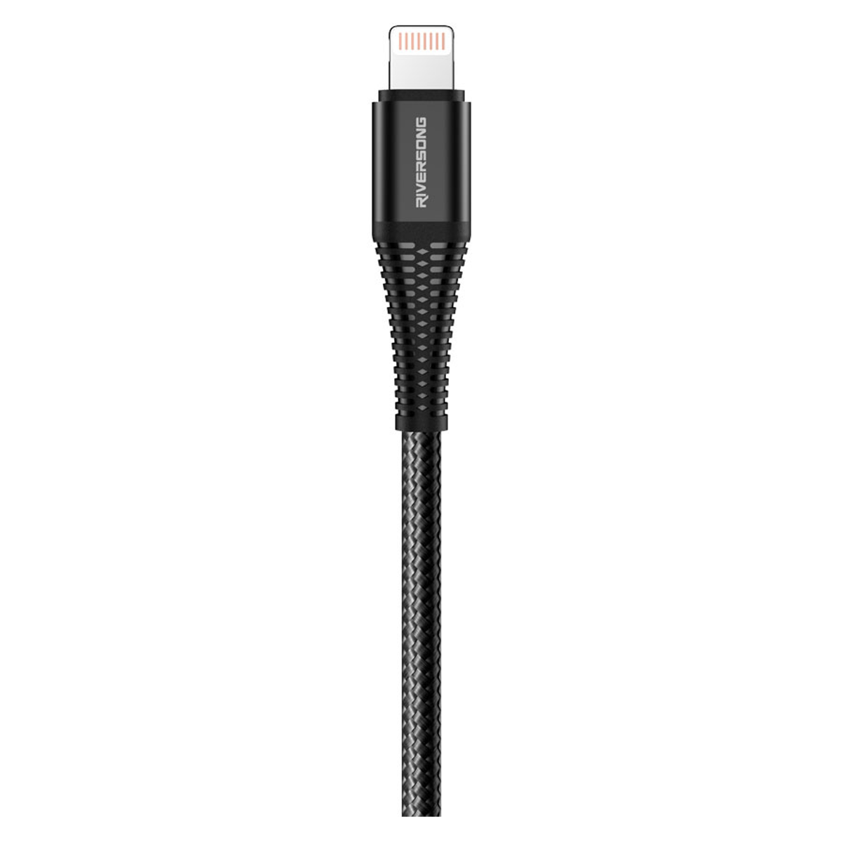Riversong Alpha S, USB-A til Lightning, flettet kabel, 1m, CL32-BLACK