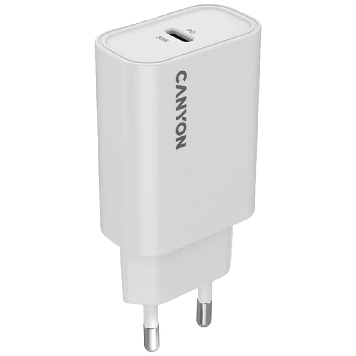 Canyon OnCharge 30CL 30W USB-C PD Oplader, Hvid, CNE-CHA30CLW