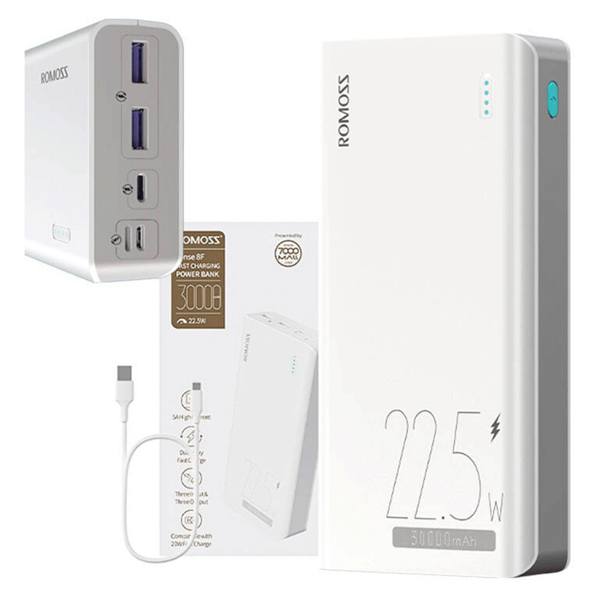 Romoss powerbank SENSE8F 30000mAh, 22.5W, PHP30-711-1133H