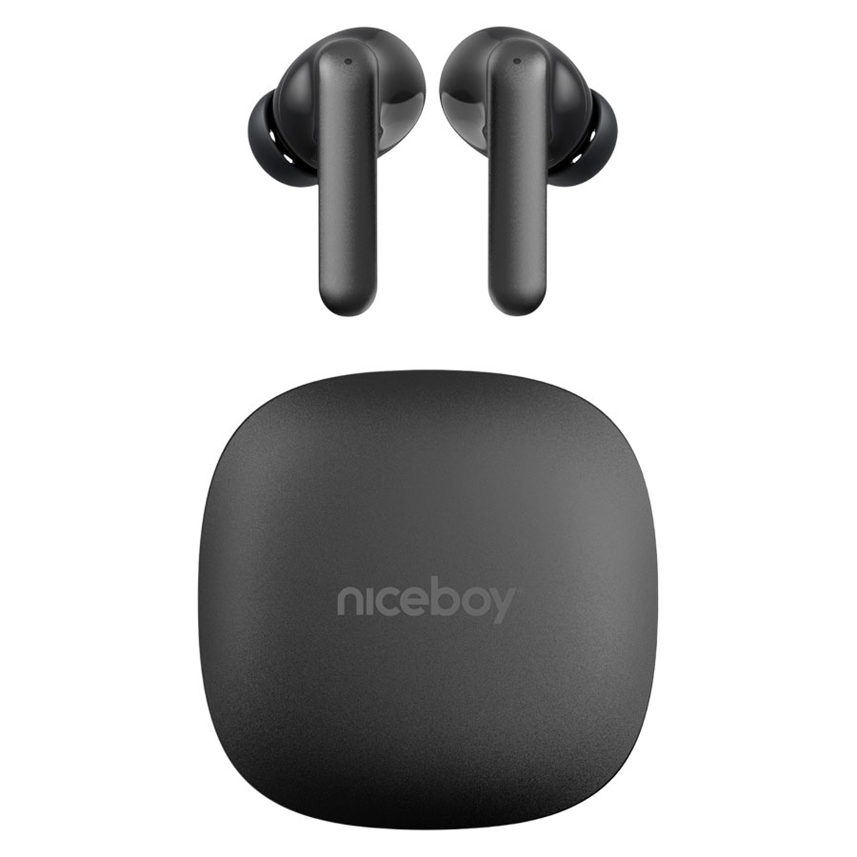 Niceboy Pins 4 Pro ANC, In-ear høretelefoner, Sort, PINS-4-PRO-BLACK