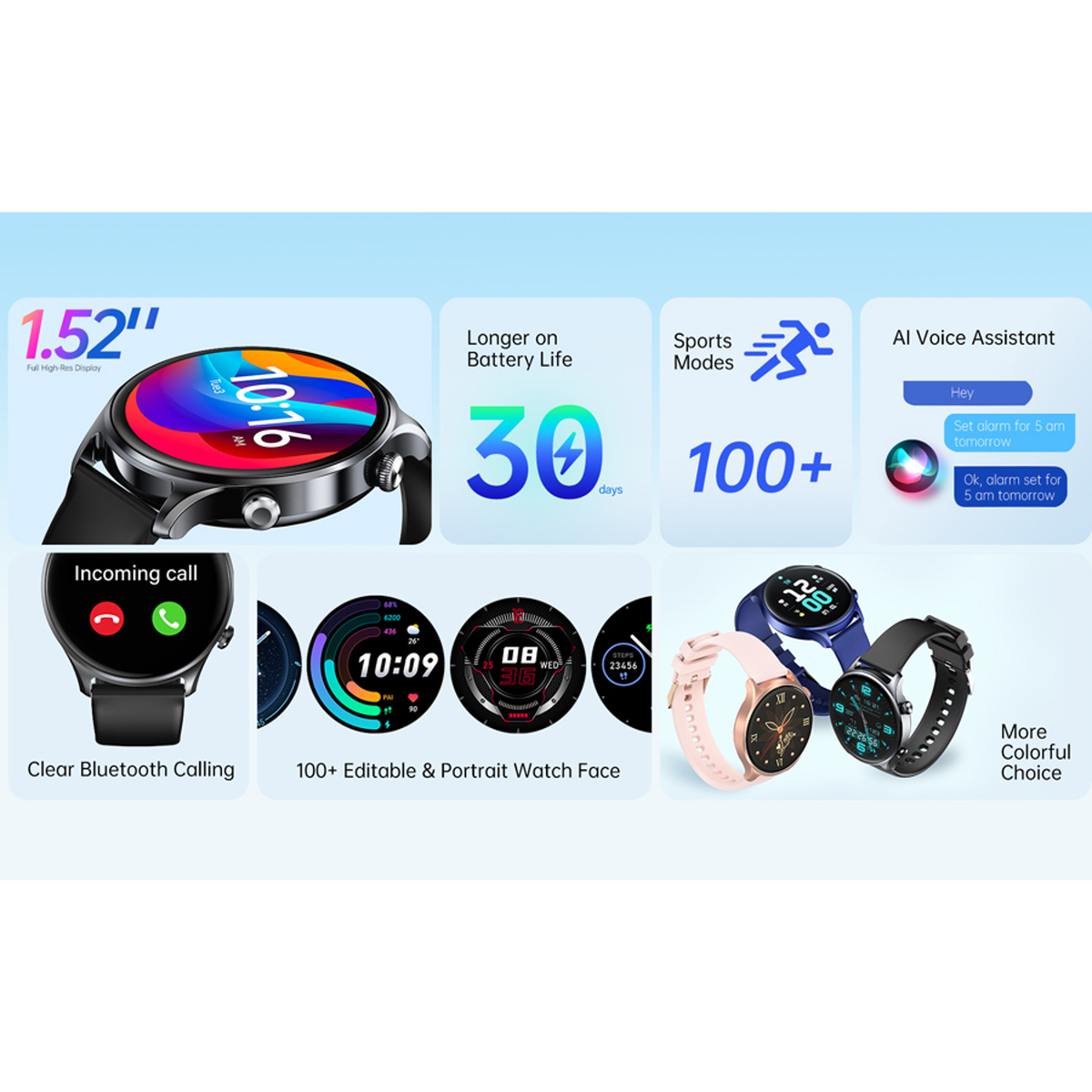 Riversong Motive 7C 1,52" Smartwatch, Rose Gold, SW71-ROSEGOLD
