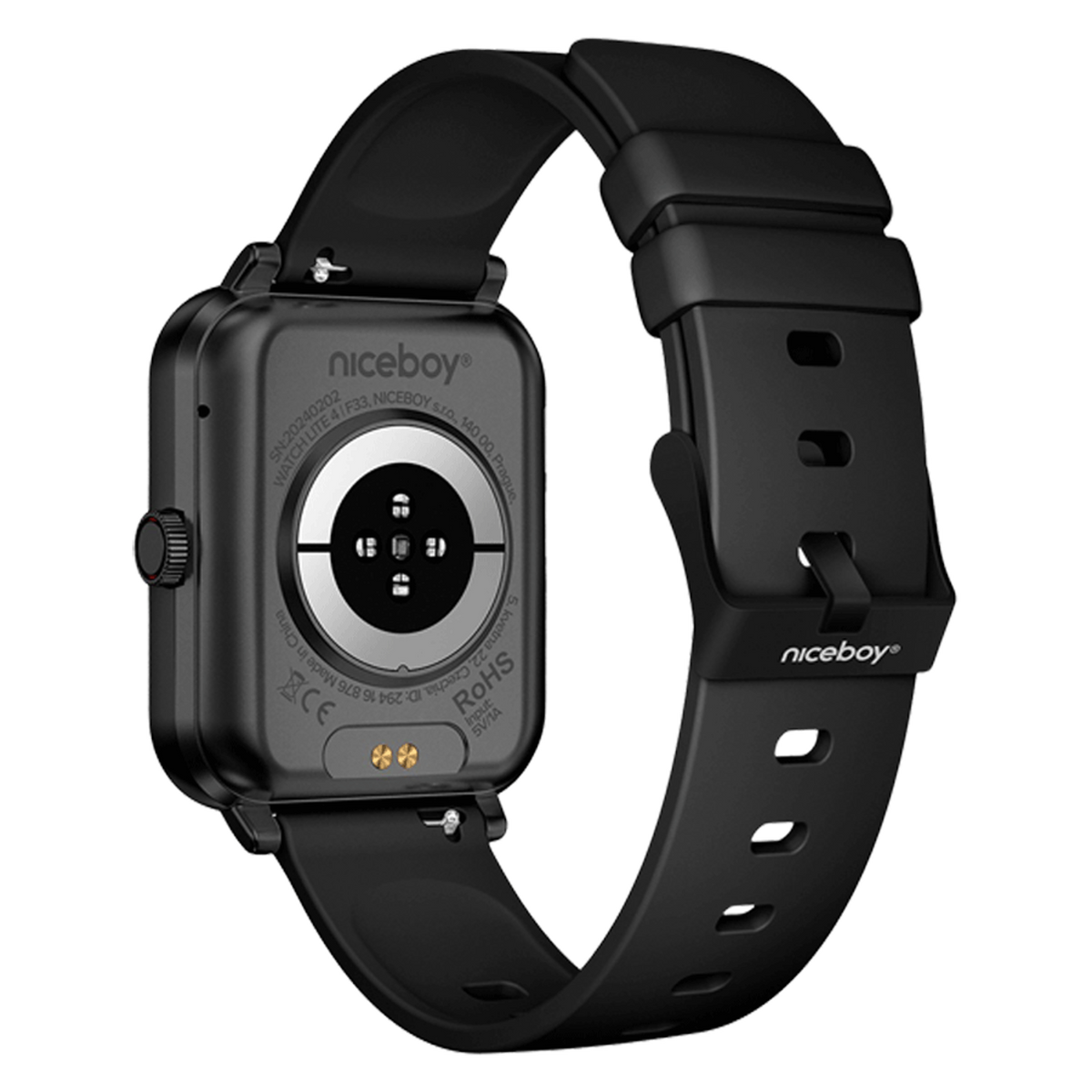 Niceboy Watch Lite 4 Arctic, Sort, WATCH-LITE-4-BLACK