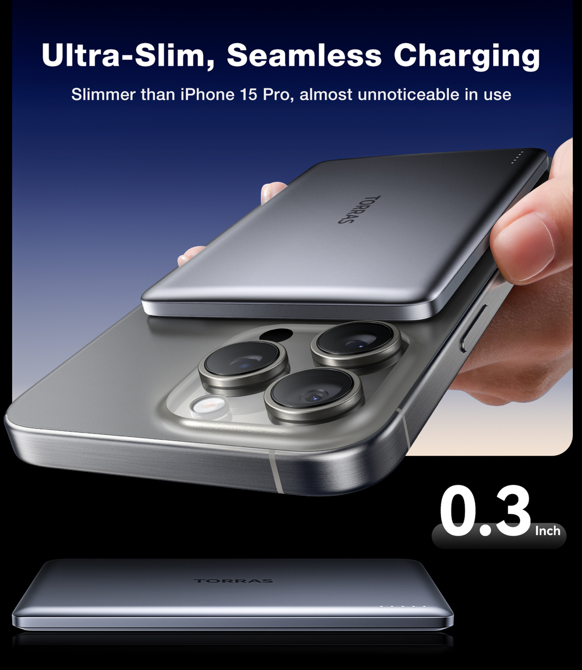 TORRAS MiniMag 5.000 mAh MagSafe Powerbank, Grå, X00PB4001-3