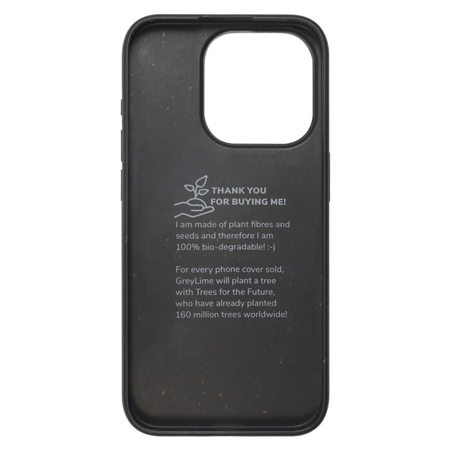 GreyLime iPhone 15 Pro miljøvenligt cover, Sort – COIP15L01 – produktbillede 2