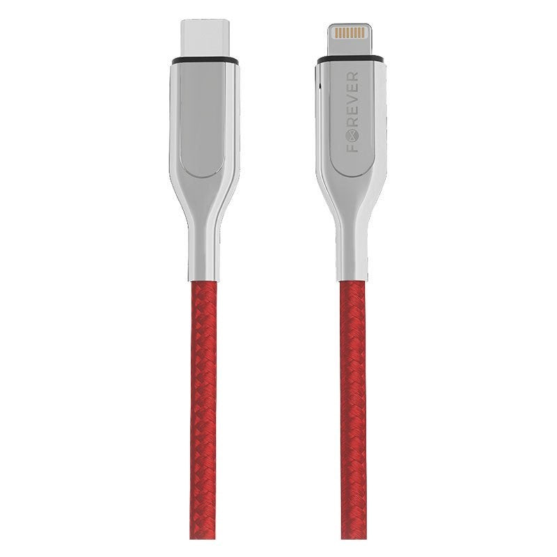 Forever Core 1,5m Mfi USB-C PD til Lightning Kabel, Rød – GSM045671
