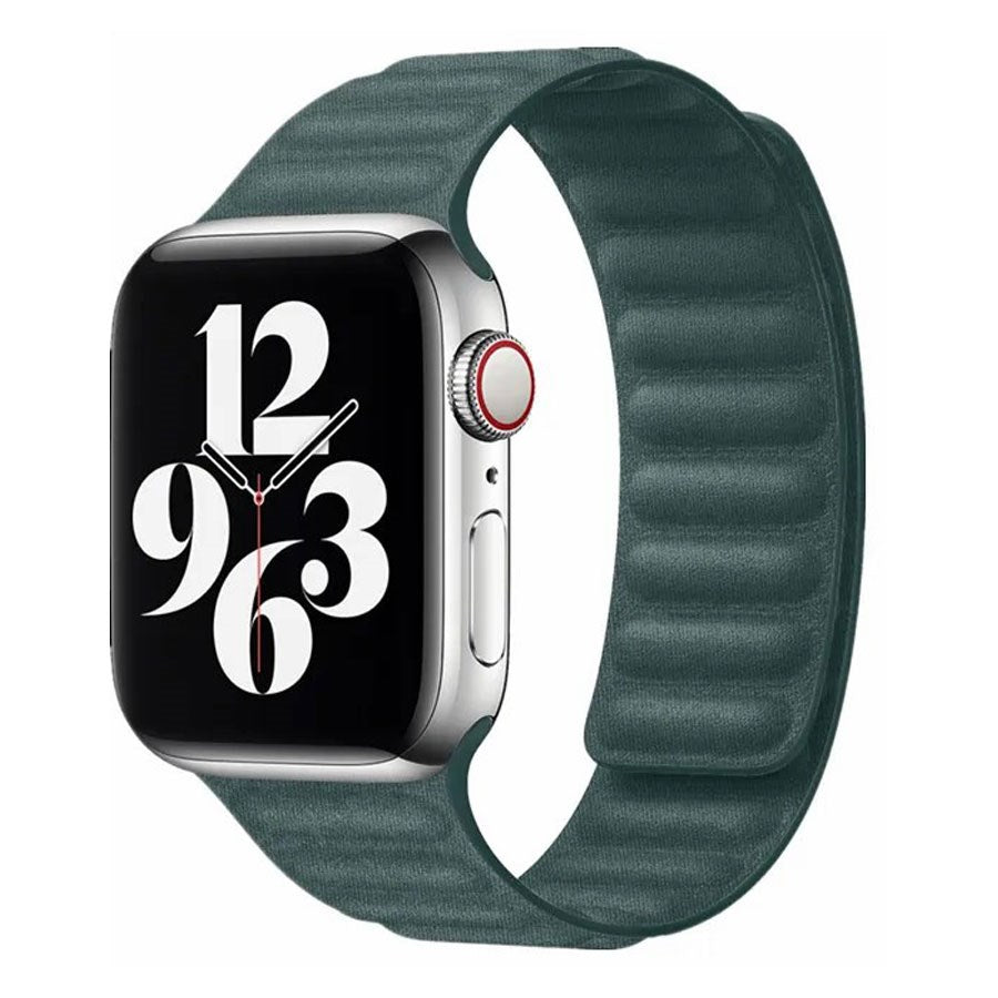 Lippa Apple Watch finewoven rem 42/44/45/49, Grøn – LPAW052