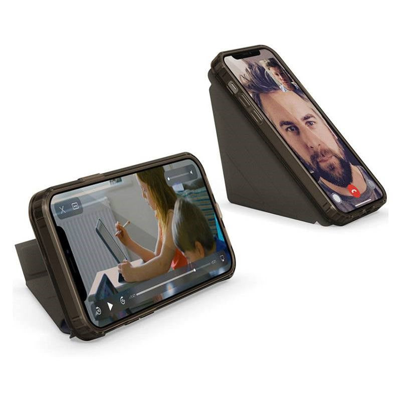 Pipetto Origami iPhone 12/12 Pro Foldbart TPU Cover, Sort – P062-49-O – produktbillede 2