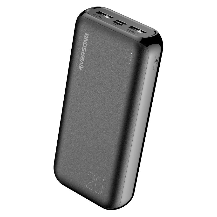 Riversong Vision SE 20 Pro, 20.000 mAh 20W USB-C PD powerbank, Sort – PB84-BLACK – produktbillede 4