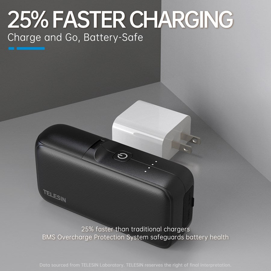 Telesin Powerbank til GoPro Hero 13 batterier / Smartphones – S0-PB-01-TGP – produktbillede 6