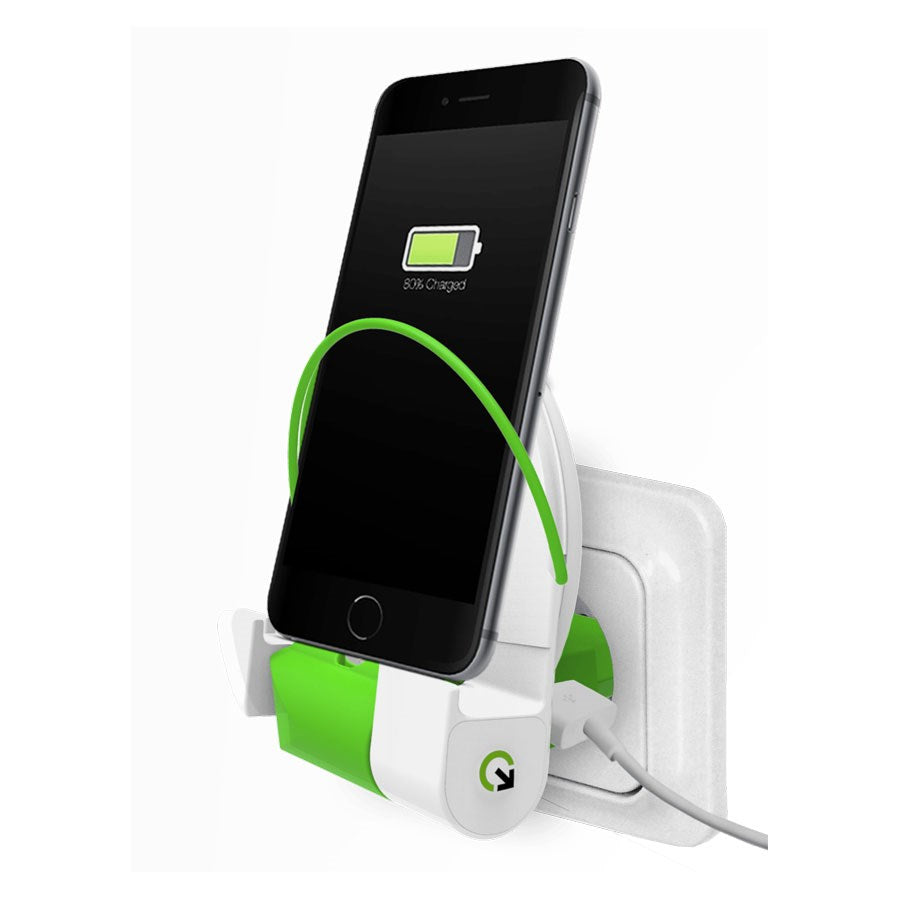 Q2Power Dock and Charge 2.000 mAh powerbank og vægoplader med lightning stik – 3.200130 – produktbillede 2