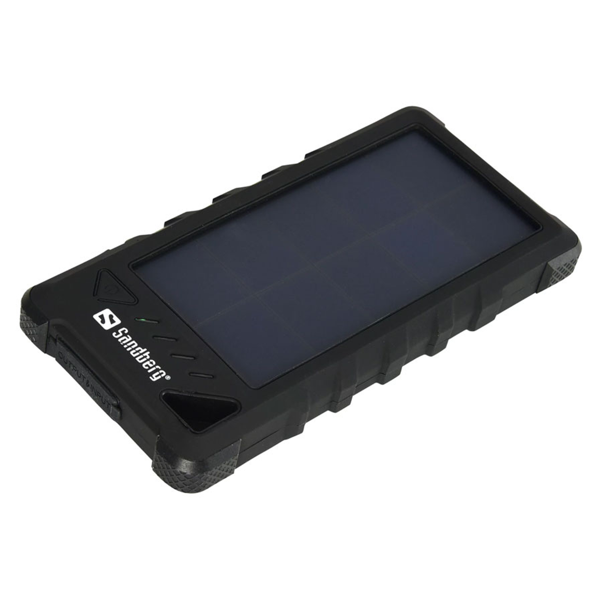 Sandberg 16.000 mAh Outdoor Powerbank m. solcellepanel, Sort, 420-35