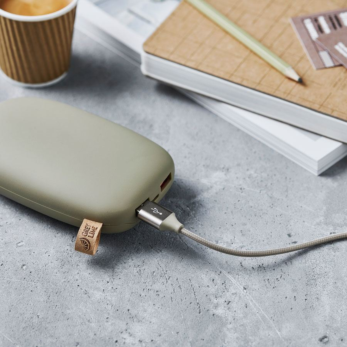 GreyLime Braided USB-A til USB-C Kabel Beige 1 m, C21AC1M02
