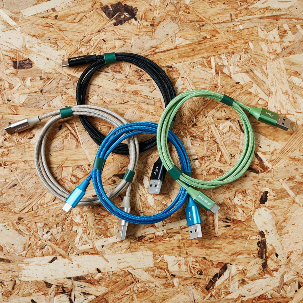 GreyLime Braided USB-A til USB-C Kabel Beige 1 m, C21AC1M02