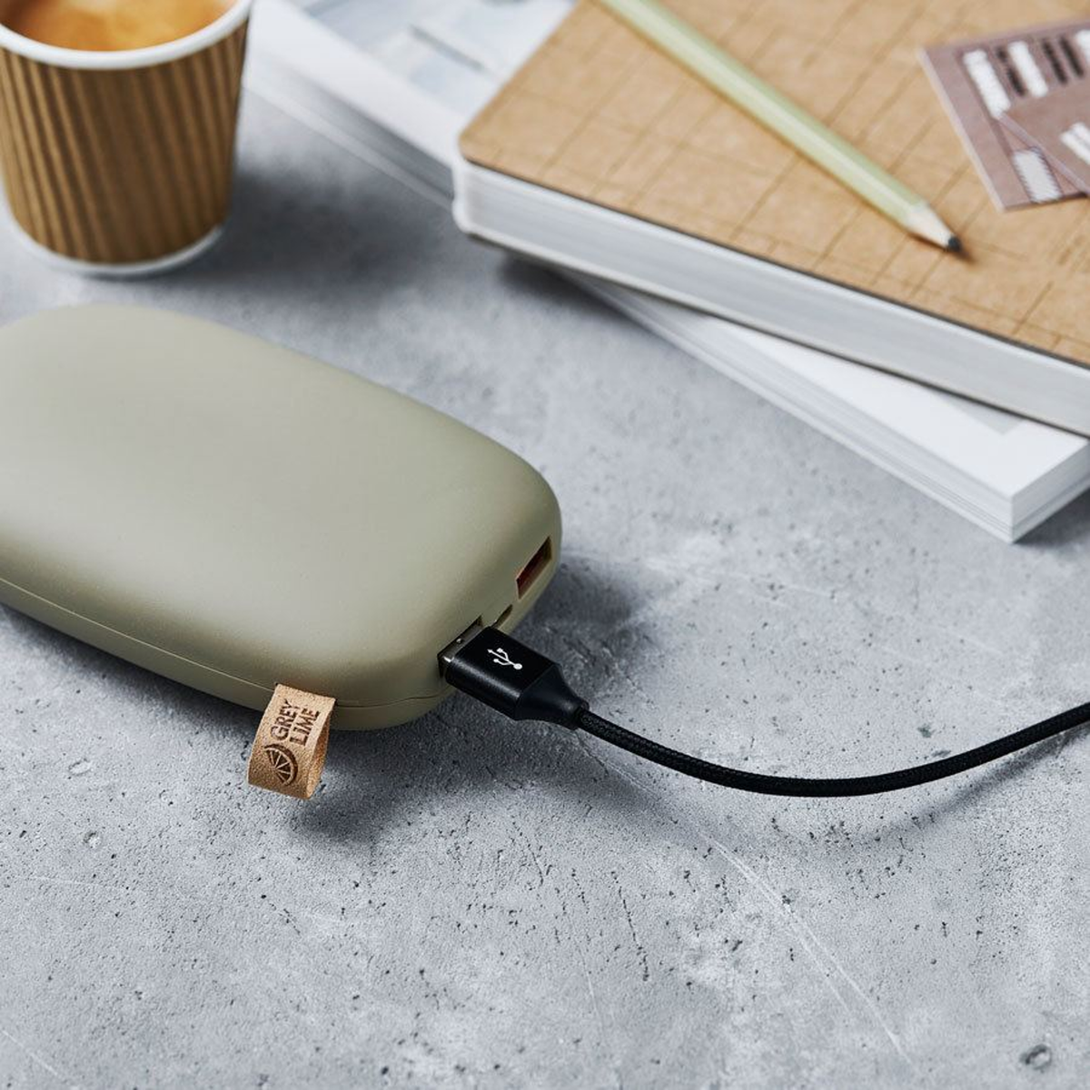 GreyLime Braided USB-A til USB-C Kabel Sort 1 m, C21AC1M04