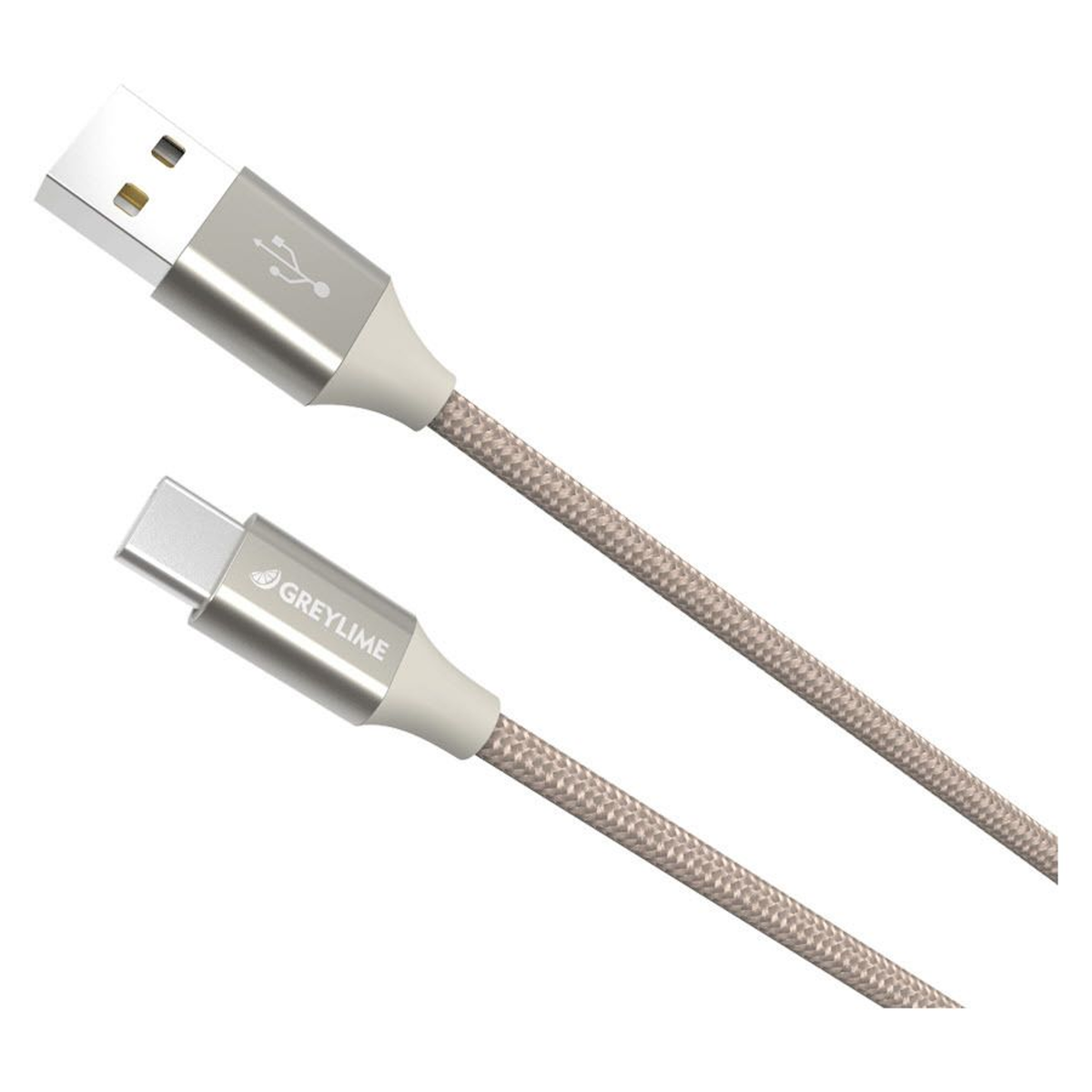 GreyLime Braided USB-A til USB-C Kabel Beige 2 m, C21AC2M02