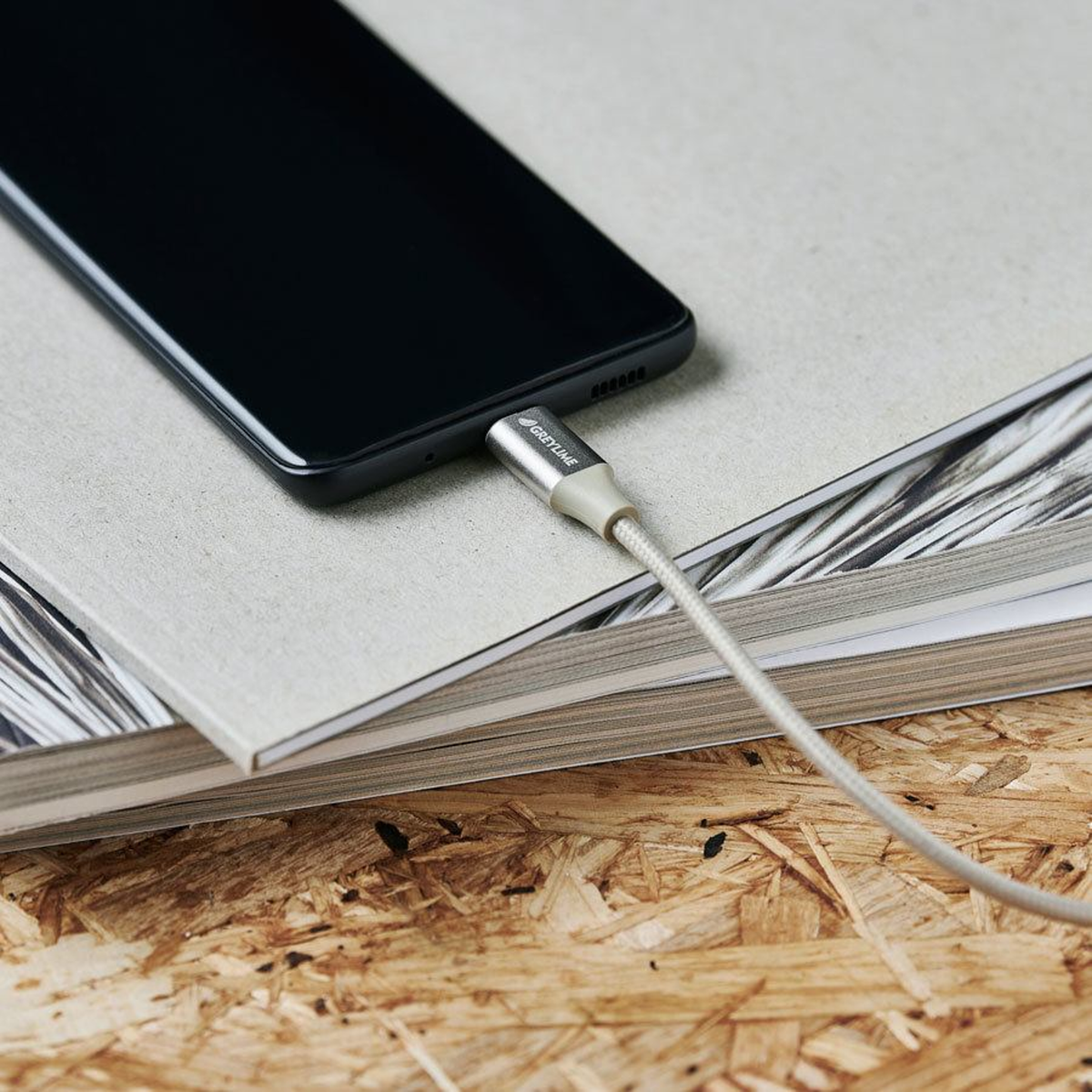 GreyLime Braided USB-A til USB-C Kabel Beige 2 m, C21AC2M02