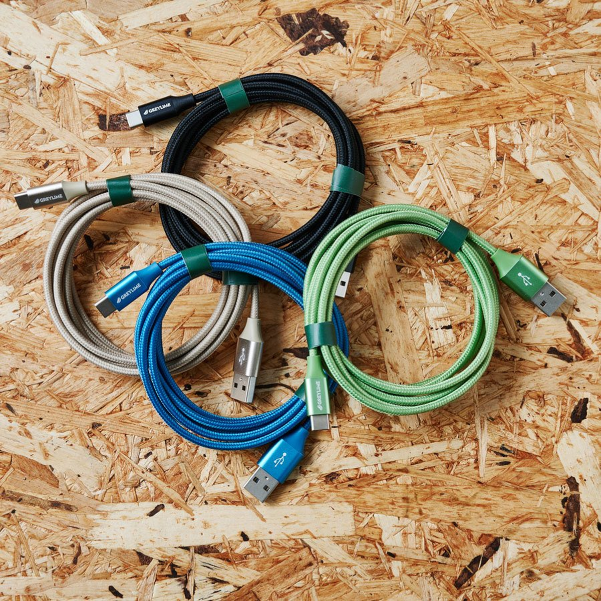 GreyLime Braided USB-A til USB-C Kabel Beige 2 m, C21AC2M02