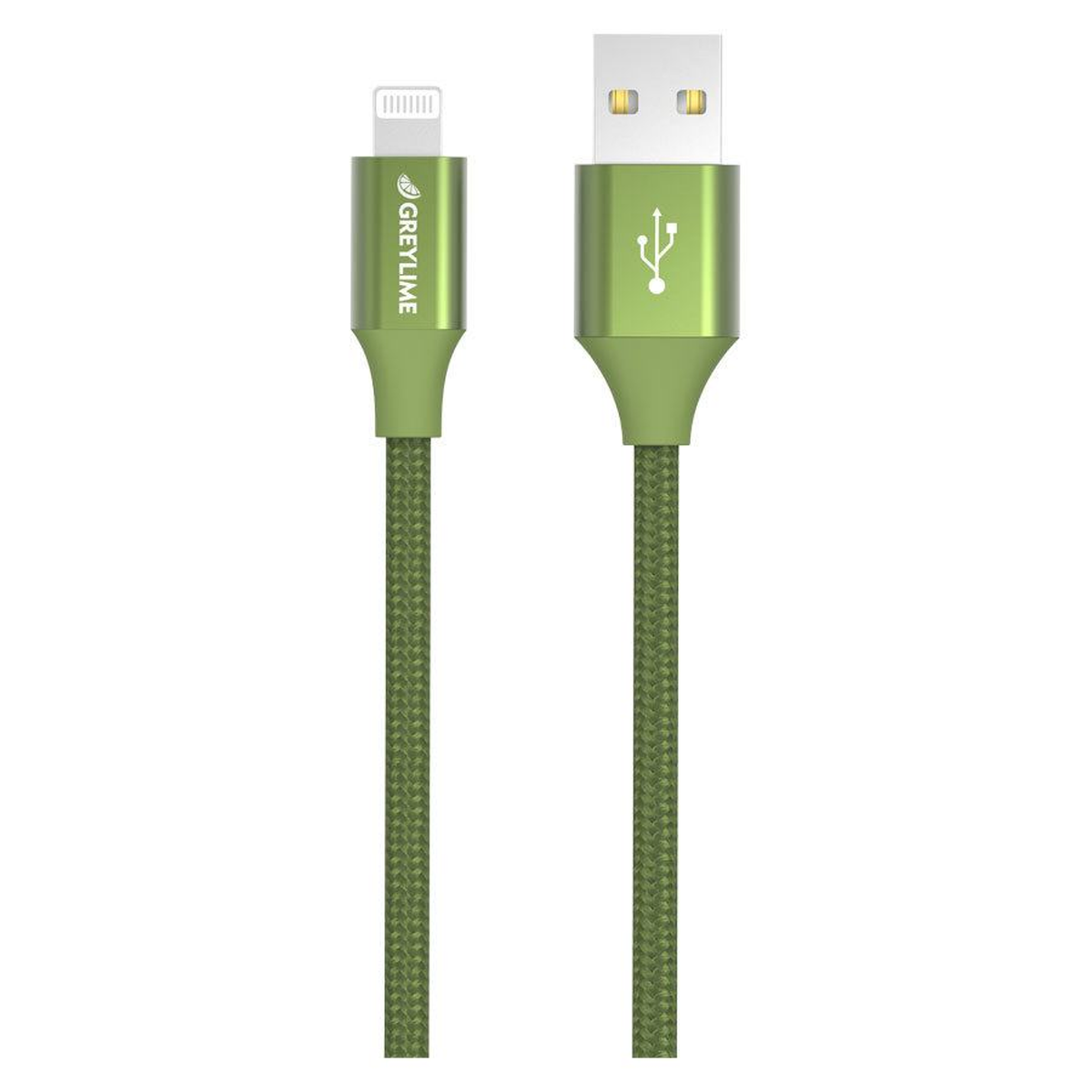 GreyLime Braided USB-A til MFi Lightning Kabel Grøn 2 m, C21AL2M03