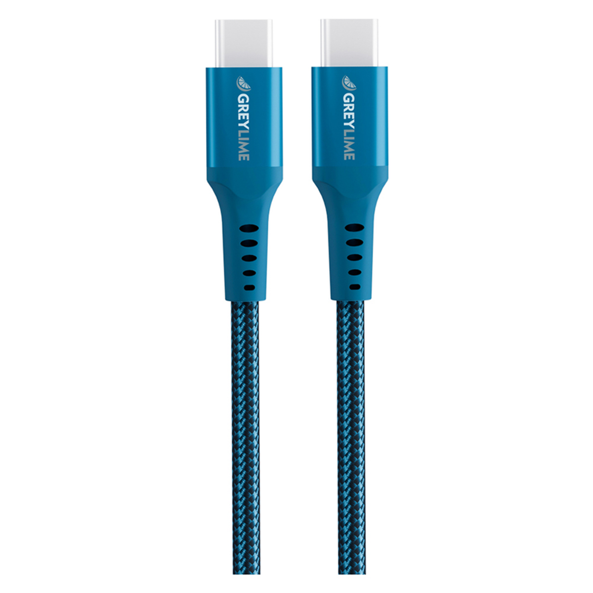 GreyLime Braided USB-C til USB-C 60W Kabel Blå, 0,5 m, C21C60C05M01