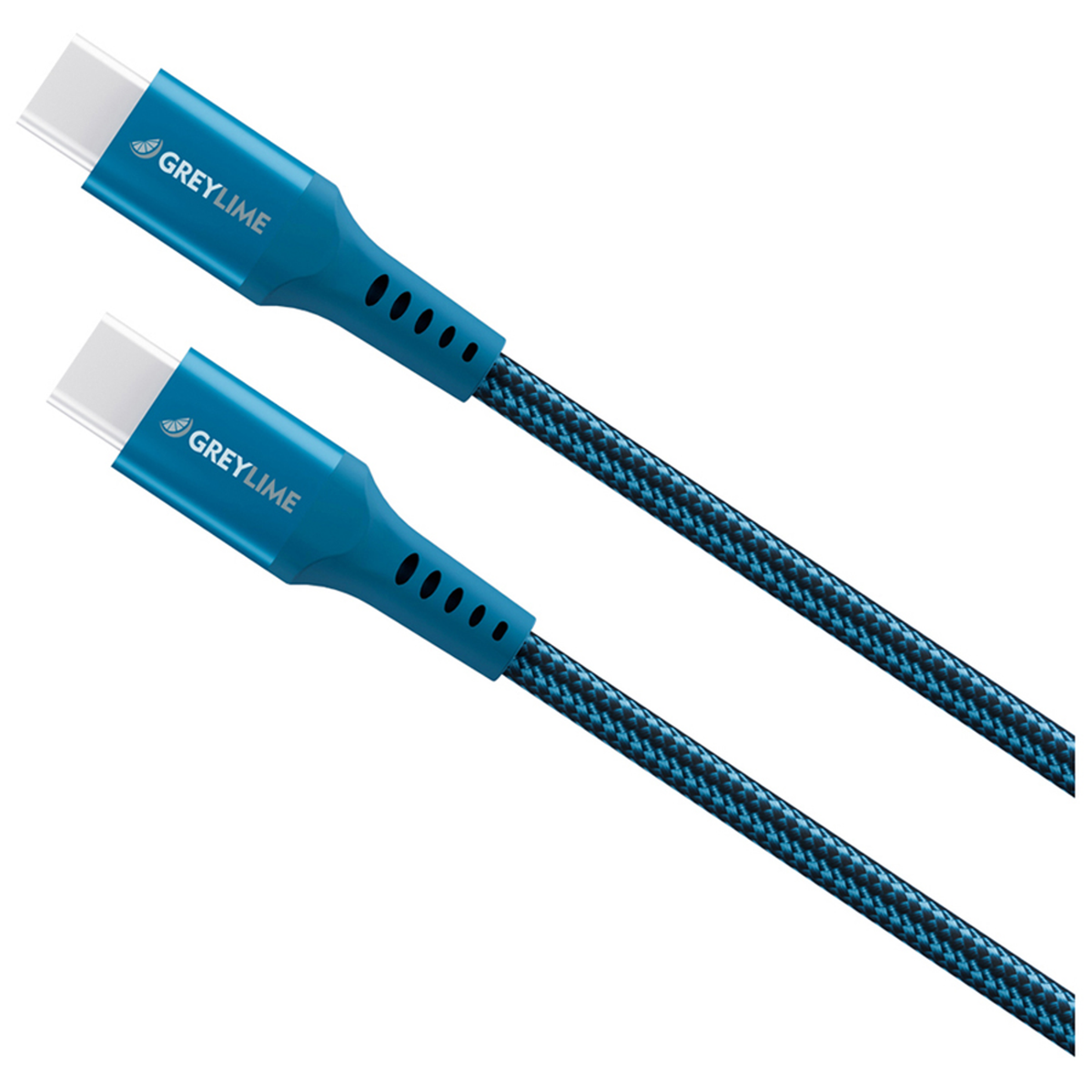 GreyLime Braided USB-C til USB-C 60W Kabel Blå, 0,5 m, C21C60C05M01