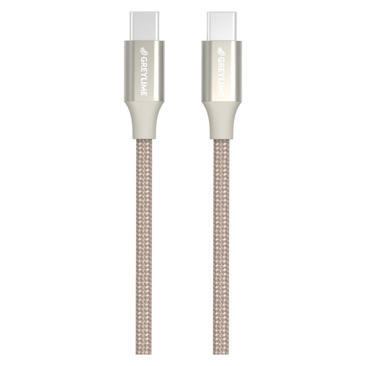 GreyLime Braided USB-C til USB-C 60W PD Kabel Beige 1 m, C21C60C1M02