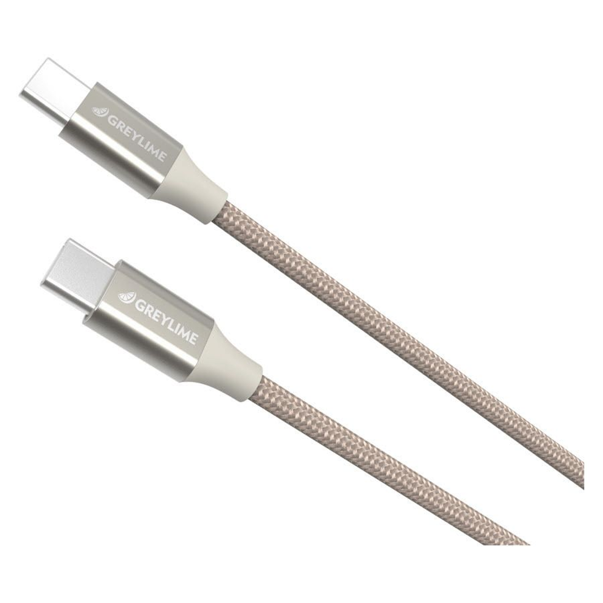 GreyLime Braided USB-C til USB-C 60W PD Kabel Beige 1 m, C21C60C1M02
