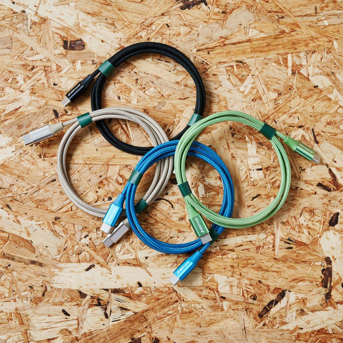 GreyLime Braided USB-C til USB-C 60W PD Kabel Sort 1 m, C21C60C1M04