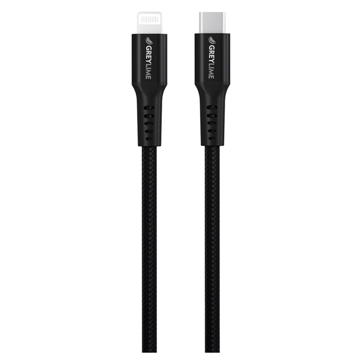 GreyLime Braided USB-C til MFi Lightning Kabel Sort, 0,5 m, C21CL05M04