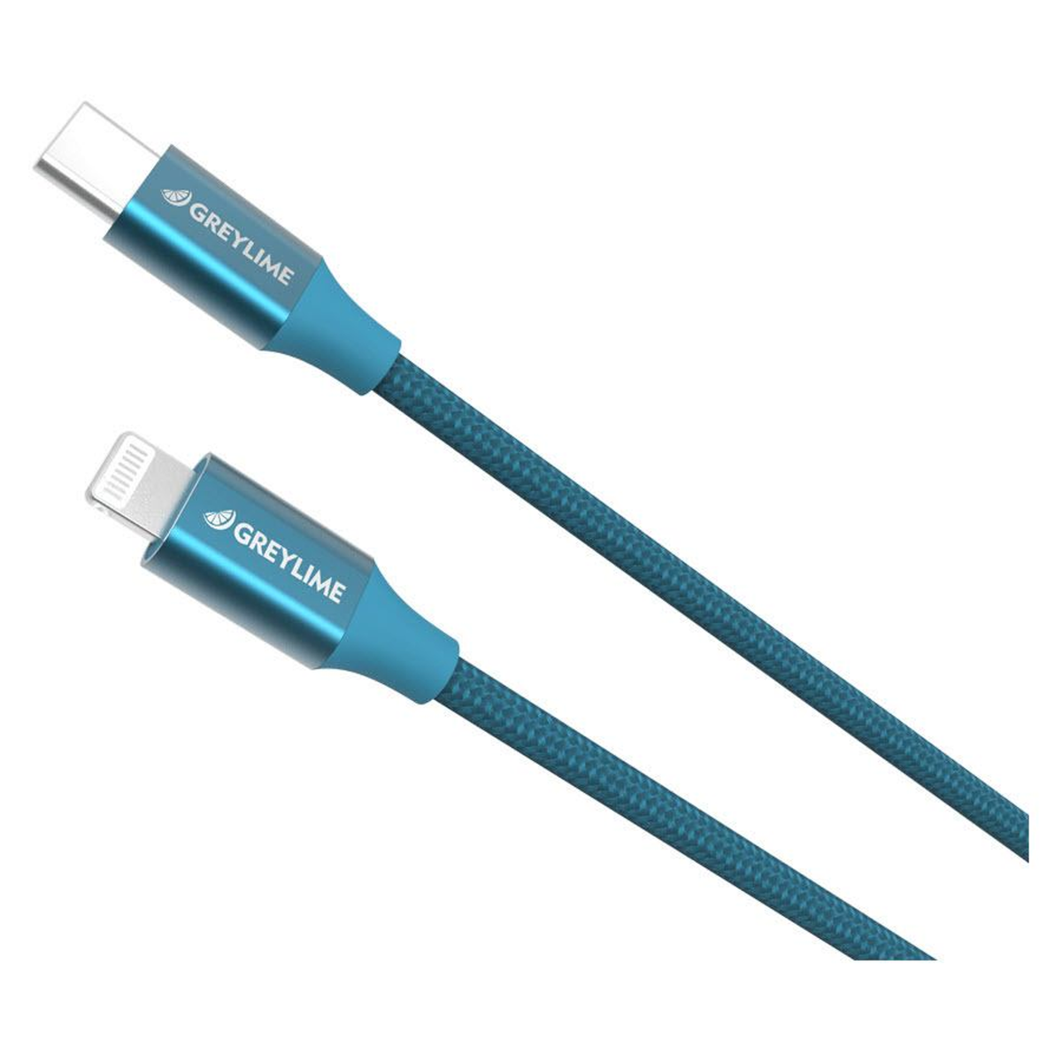 GreyLime Braided USB-C til MFi Lightning Kabel Blå 1 m, C21CL1M01