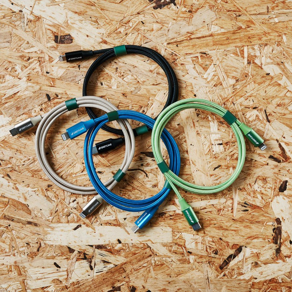 GreyLime Braided USB-C til MFi Lightning Kabel Blå 1 m, C21CL1M01