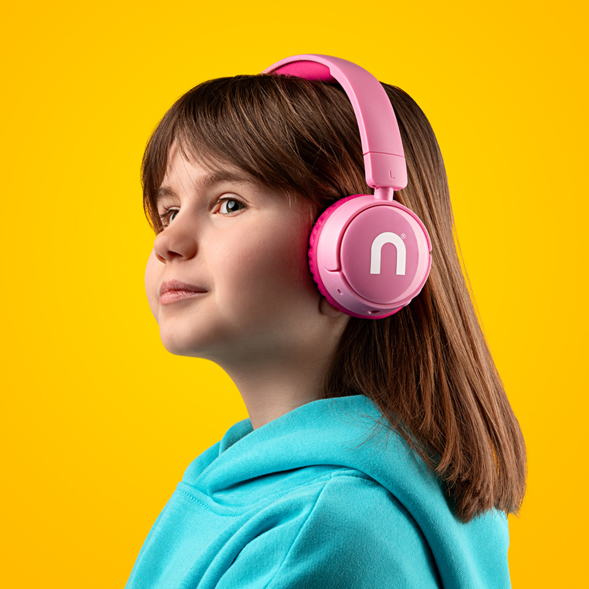Niceboy Hive Kiddie Trådløse Høretelefoner Til Børn, Pink, HIVE-KIDDIE-PINK