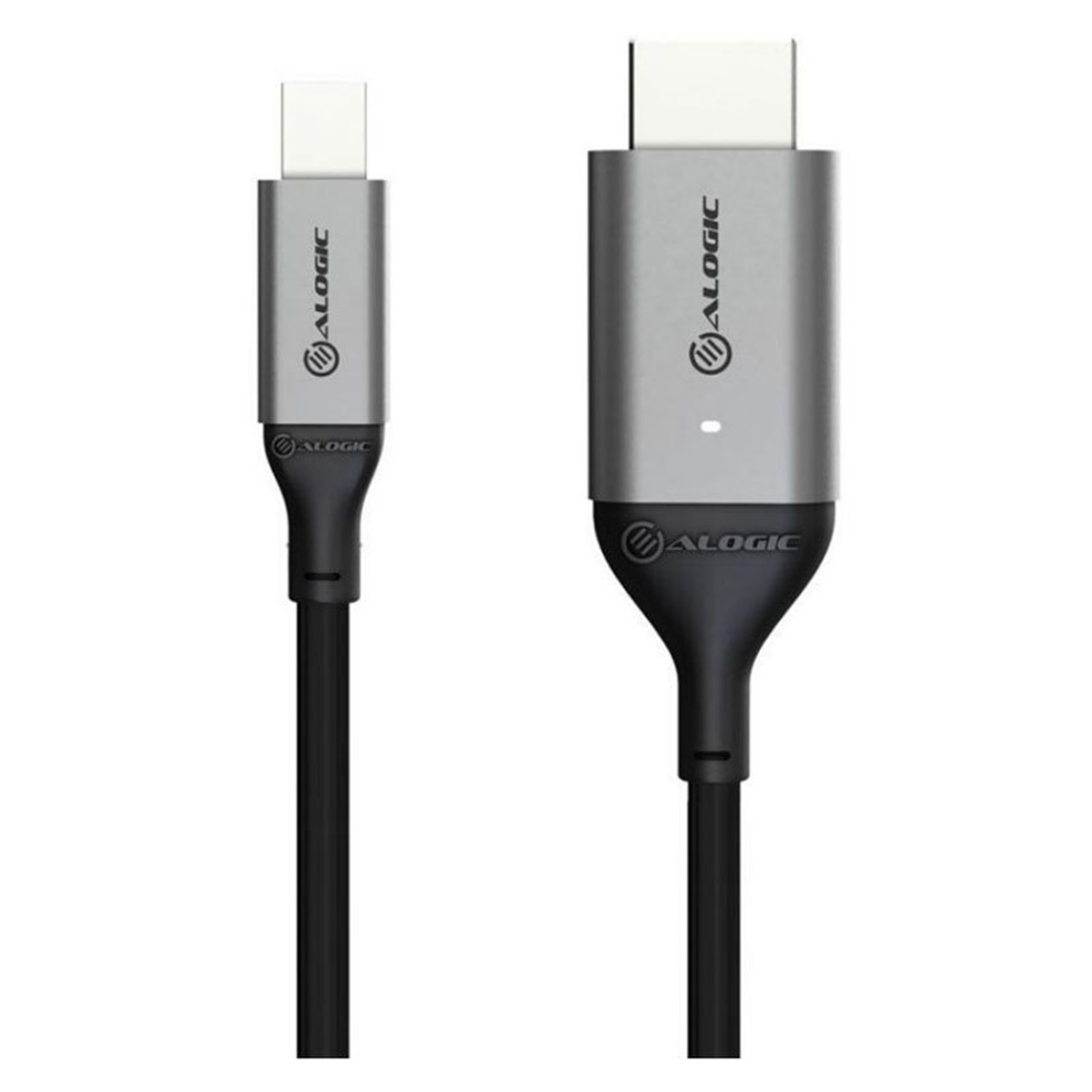 Alogic Ultra Mini DisplayPort til HDMI 4K 60Hz 2m kabel, Sort, ULMDPHD02-SGR