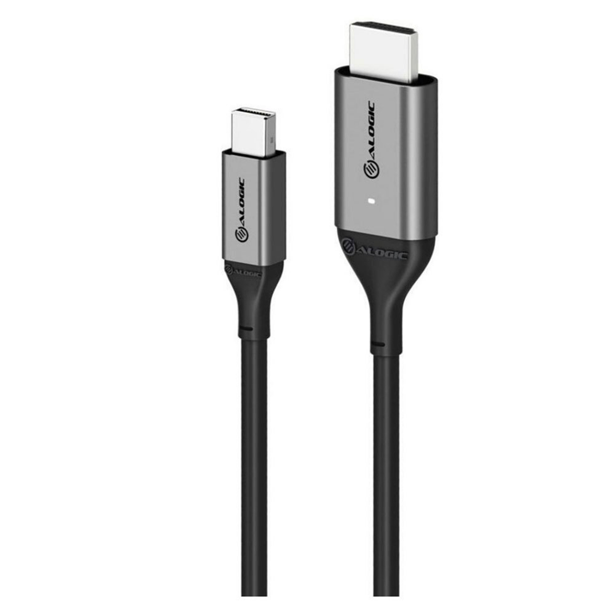 Alogic Ultra Mini DisplayPort til HDMI 4K 60Hz 2m kabel, Sort, ULMDPHD02-SGR