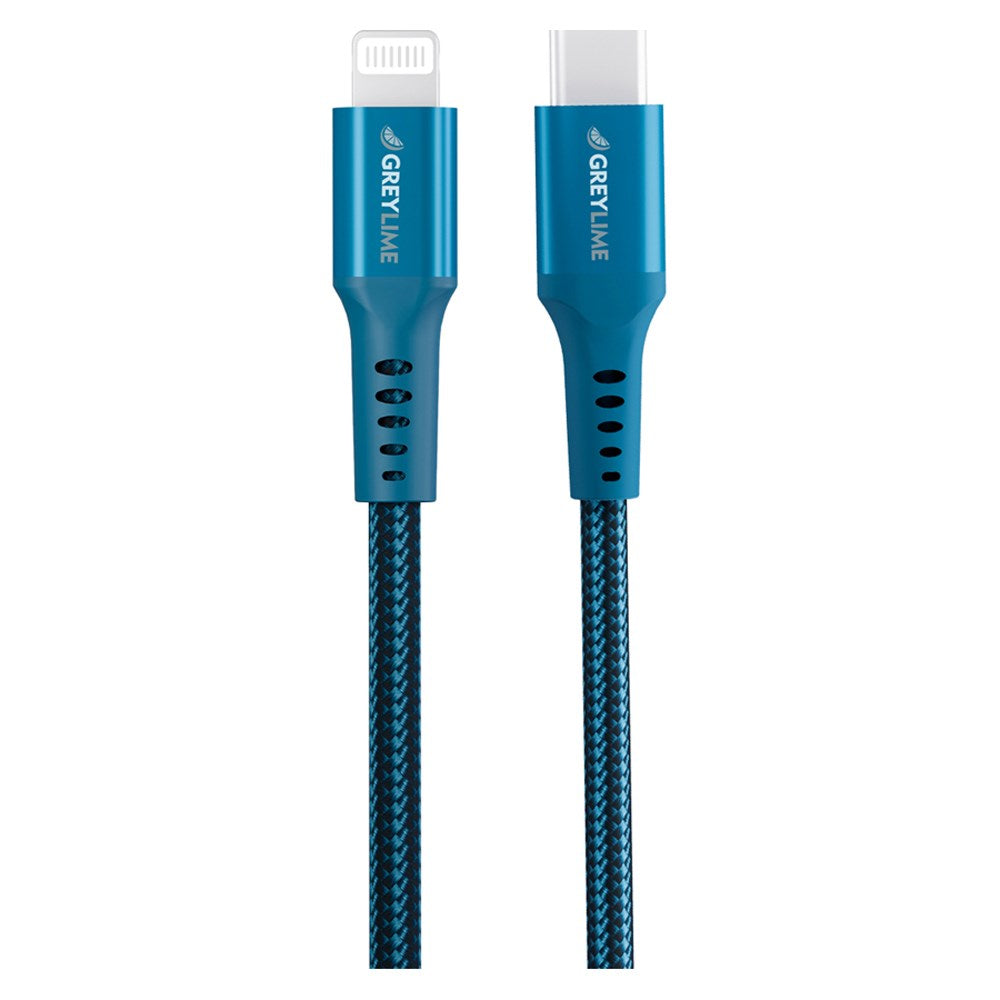 GreyLime Braided USB-C til MFi Lightning Kabel Blå, 0,5 m – C21CL05M01