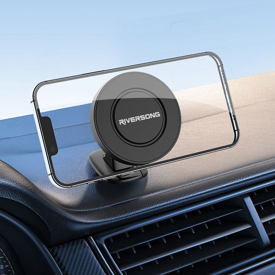 Riversong MagClip, magnetisk holder til iPhone 12-15 til bil, Sort – CH12-BLACK – produktbillede 2