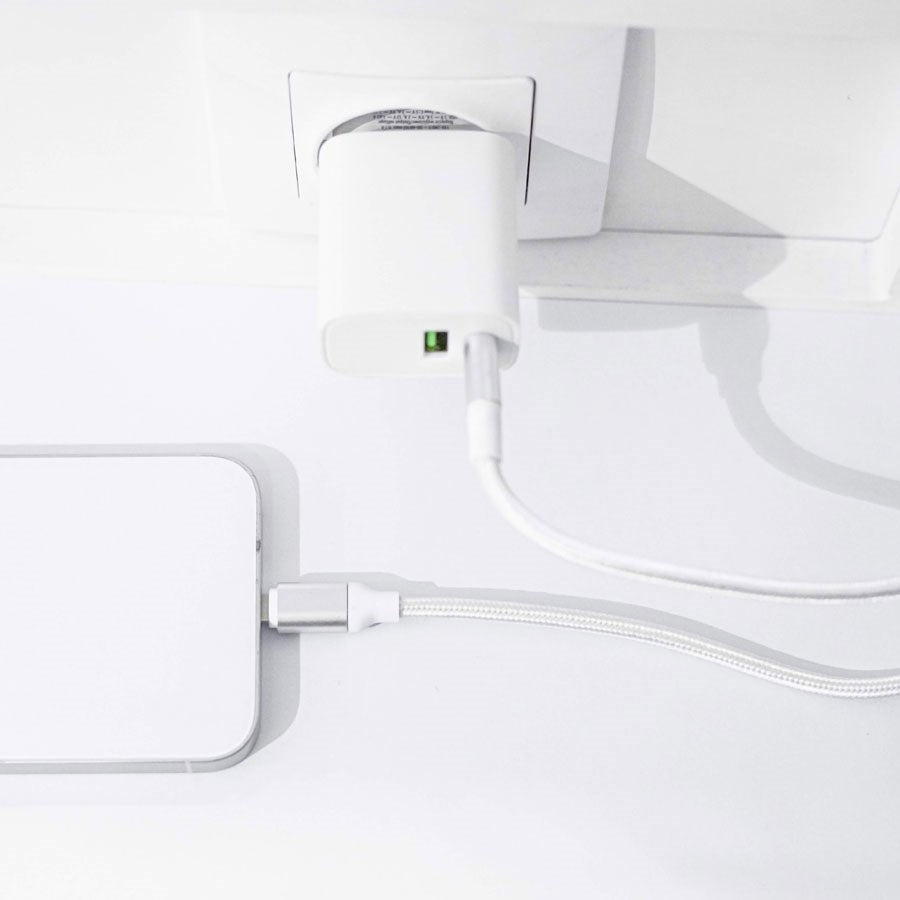 Forever 20W USB-C PD & USB-A QC Oplader, Hvid – GSM113213 – produktbillede 3