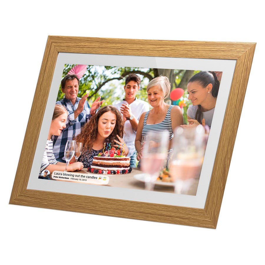 Lippa 10" Frameo - Digital billedramme m. træ-look – LPFR10W – produktbillede 2