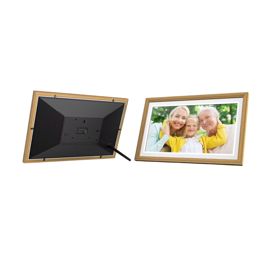 Lippa 15,6" Frameo - Digital billedramme m. video, træ-look – LPFR15W – produktbillede 2