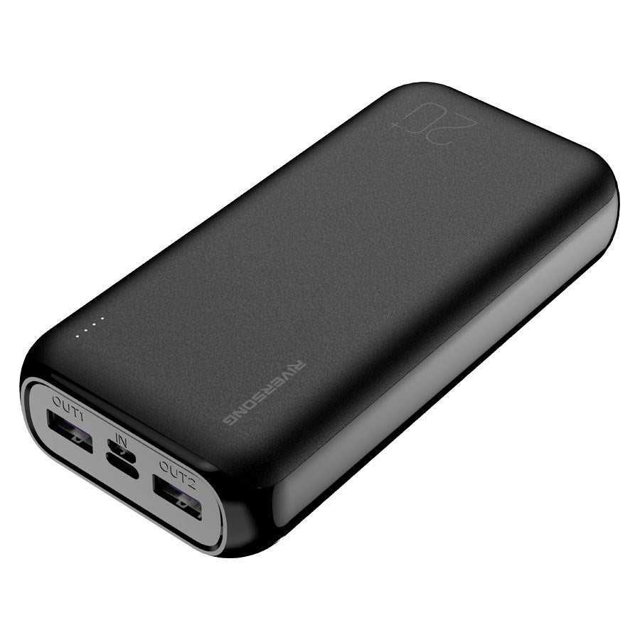 Riversong Vision SE 20 Pro, 20.000 mAh 20W USB-C PD powerbank, Sort – PB84-BLACK – produktbillede 3