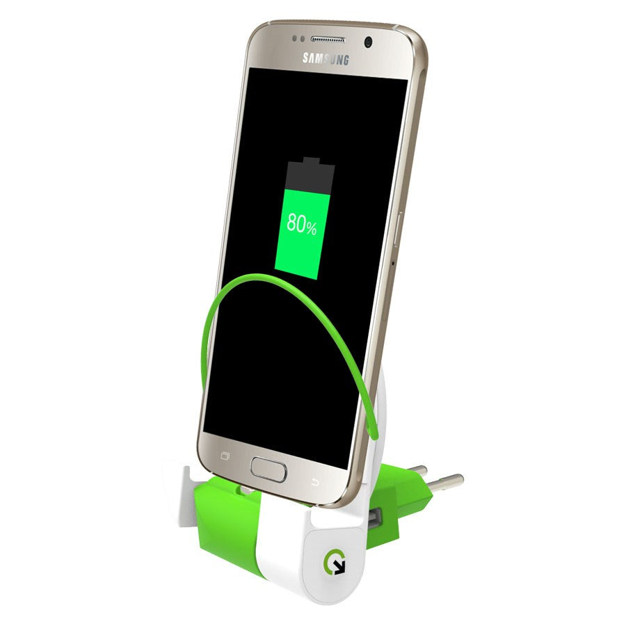 Q2Power Dock and Charge 2000 mAh powerbank og vægoplader med micro usb – 3.200110 – produktbillede 2