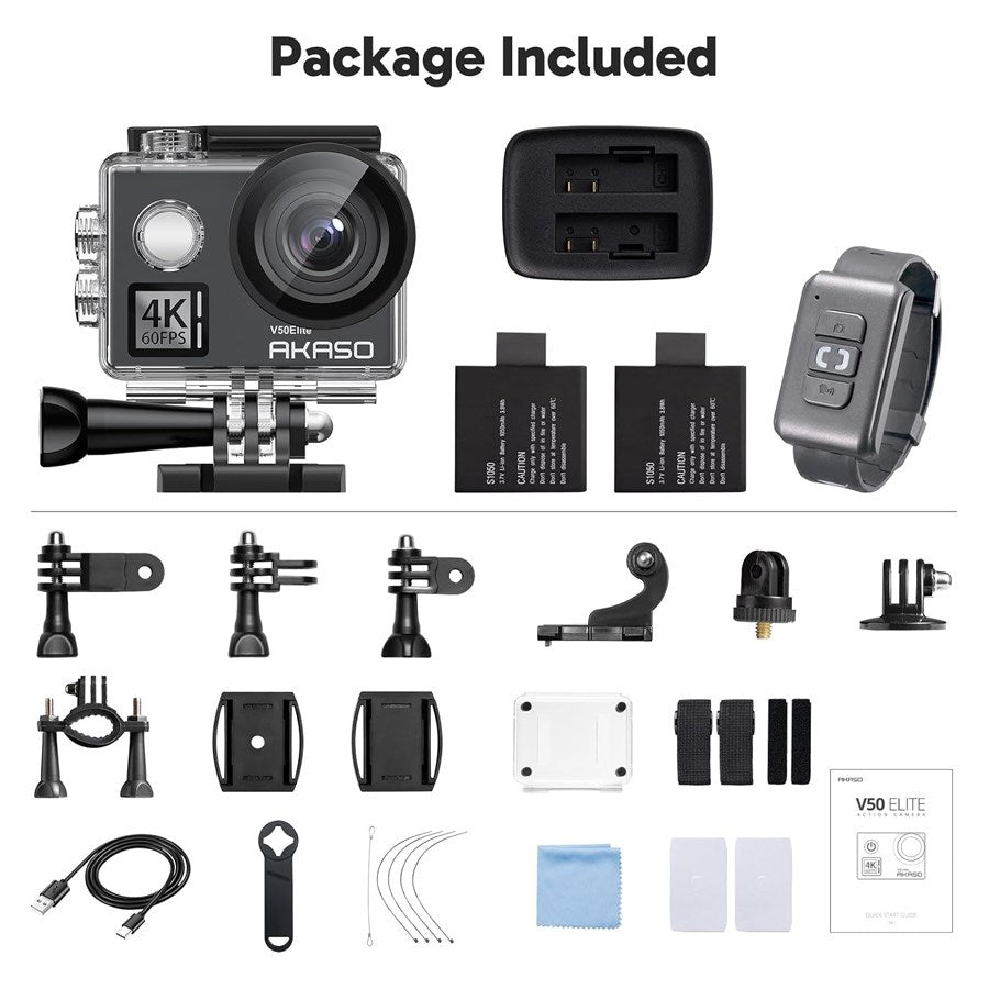 Akaso V50 Elite, 4K UHD, 60FPS Action kamera – SYA0074-GY1 – produktbillede 8