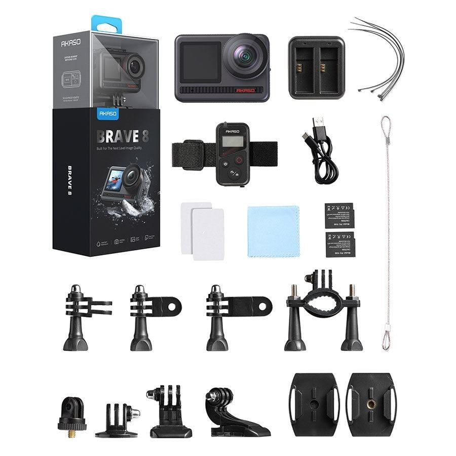 AKASO Brave 8 4K/60fps 48MP action camera, 10m IPX8 vandtæt – SYYA0004-GY – produktbillede 5