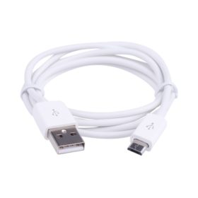 Micro usb kabel 1m hvid