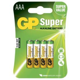 GP Super Alkaline AAA batteri, 24A/LR03, 4-pak GP24A-2U4
