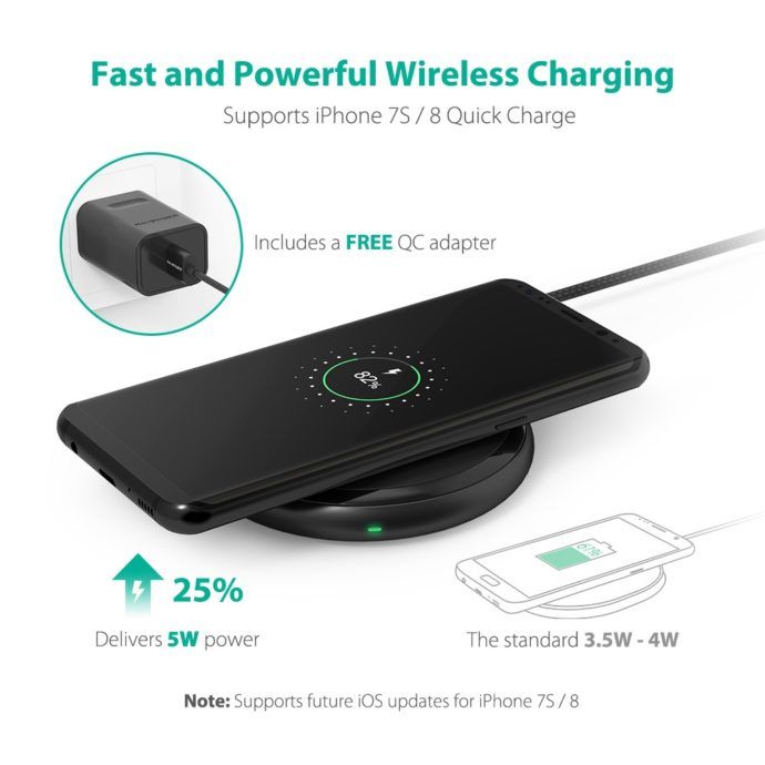RP-PC034 Wireless Qi 7.5 W Charger, Quick Charge 3.0 wall charger